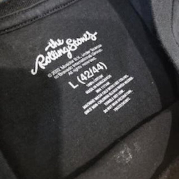 The Rolling Stones Unisex Black Graphic T-Shirt Size L Pre-Owned. - Picture 5 of 14